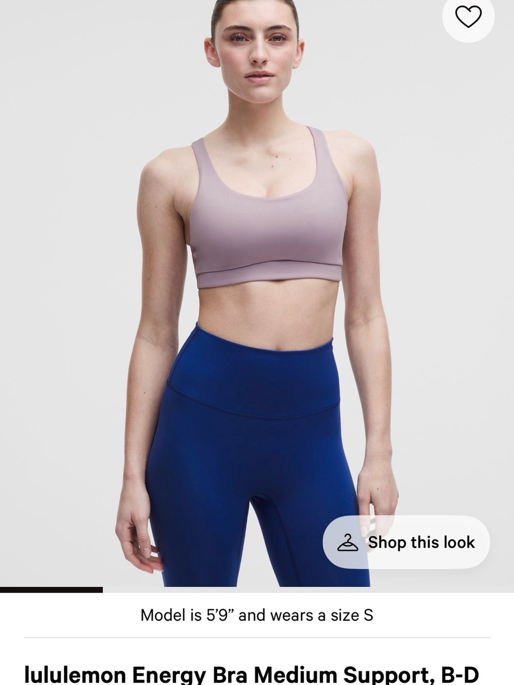 lululemon athletica Energy Bra in Dusty Mauve